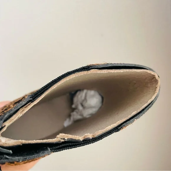 Cole Haan Etta Leopard Print Calf Hair Ankle Booties 7 - Picture 10 of 11